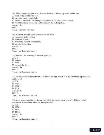 Test Bank for Conceptual Physics, 12th Edition - Page 14 preview image