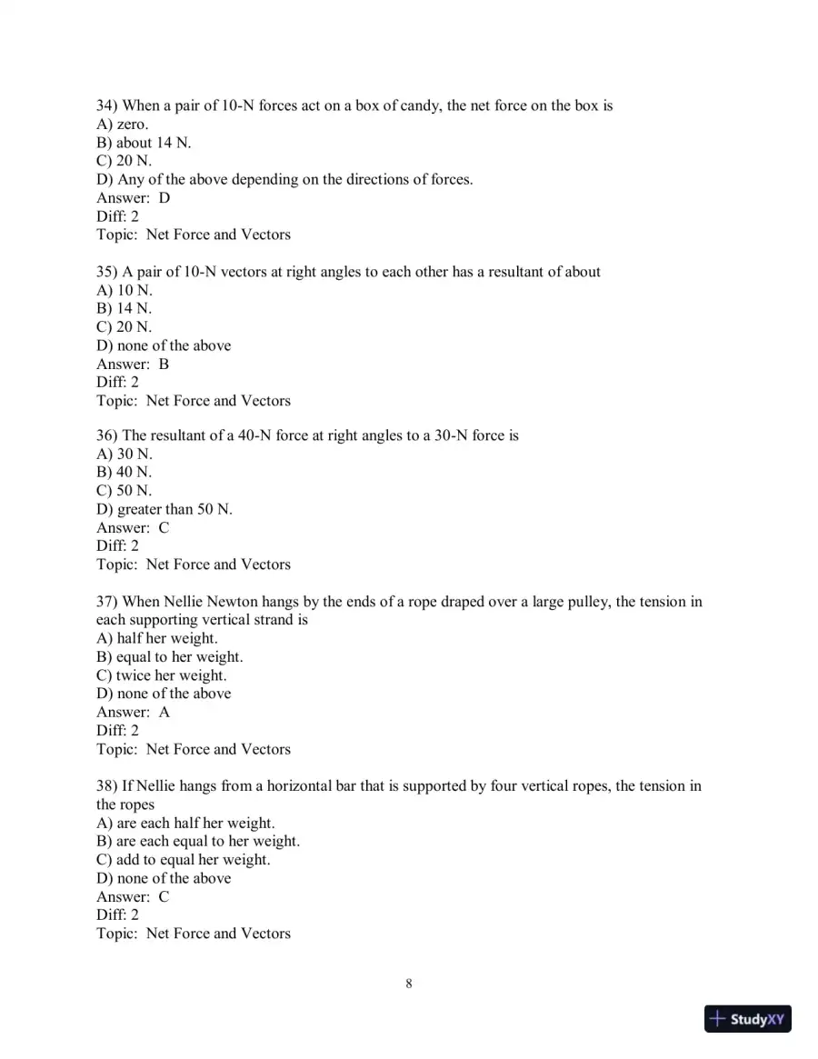 Test Bank for Conceptual Physics, 12th Edition, page 15