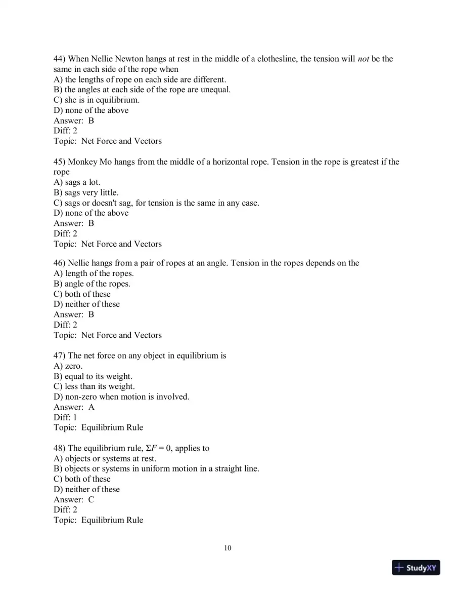 Test Bank for Conceptual Physics, 12th Edition, page 17