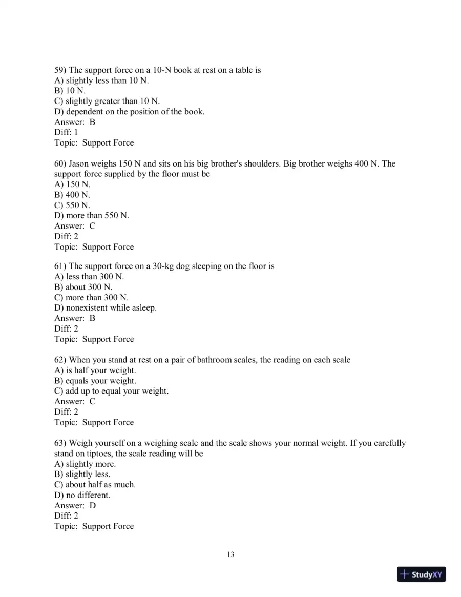 Test Bank for Conceptual Physics, 12th Edition, page 20