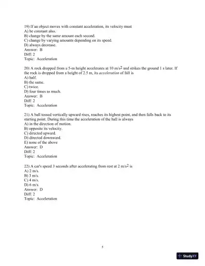 Test Bank for Conceptual Physics, 12th Edition - Page 27 preview image