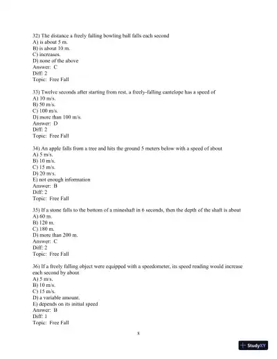Test Bank for Conceptual Physics, 12th Edition - Page 30 preview image