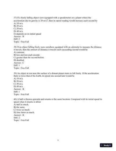 Test Bank for Conceptual Physics, 12th Edition - Page 31 preview image