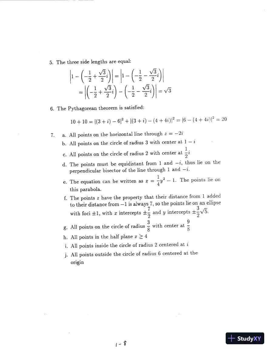 Solution Manual for Fundamentals of Complex Analysis with Applications to Engineering, Science, and Mathematics, 3rd Edition, page 10