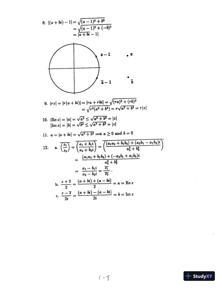 Solution Manual for Fundamentals of Complex Analysis with Applications to Engineering, Science, and Mathematics, 3rd Edition, page 11