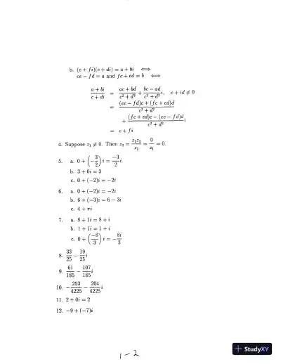 Solution Manual for Fundamentals of Complex Analysis with Applications to Engineering, Science, and Mathematics, 3rd Edition - Page 4 preview image