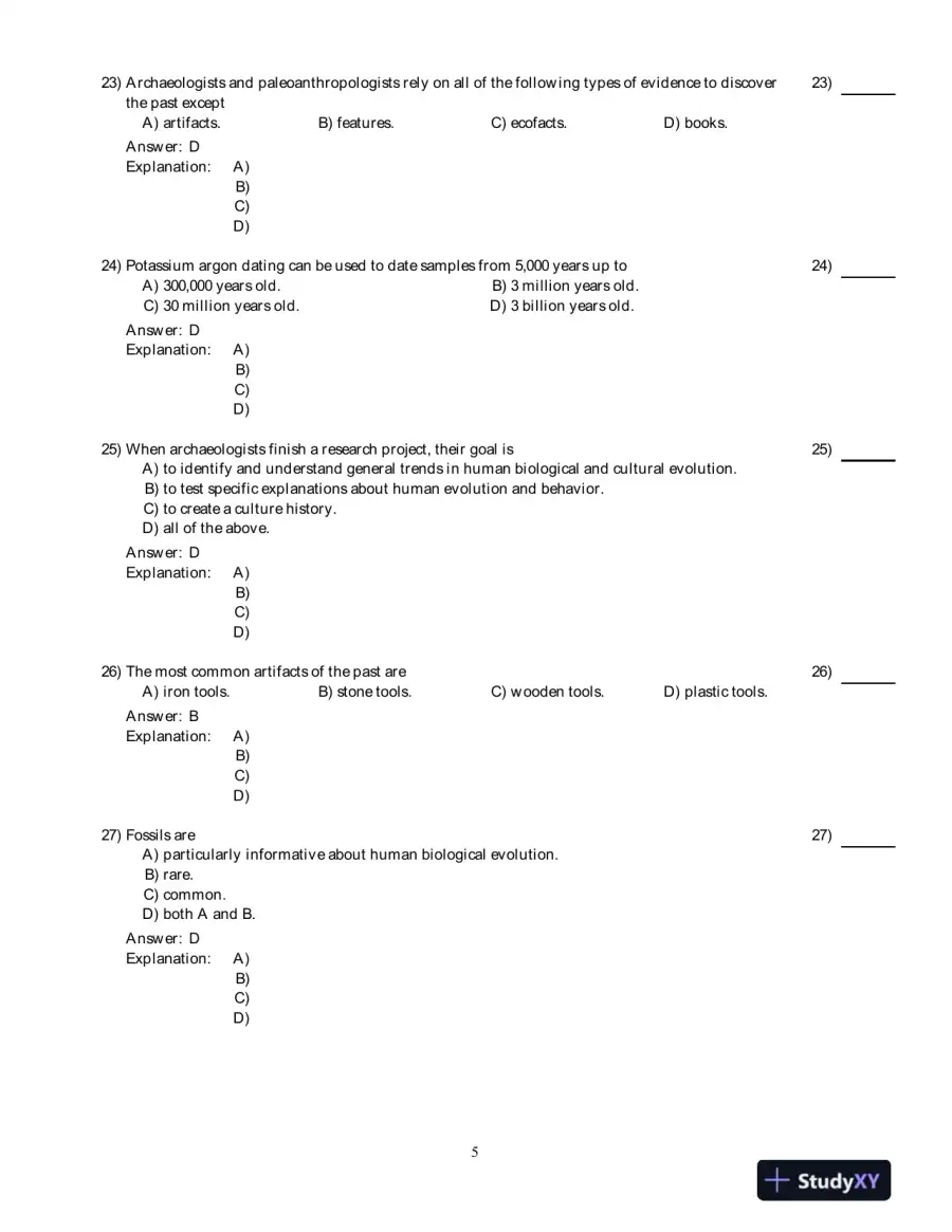 Human Evolution And Culture: Highlights Of Anthropology, 6th Edition Test Bank, page 14