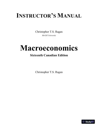 Solution Manual For Macroeconomics, 16th Edition - Page 1 preview image