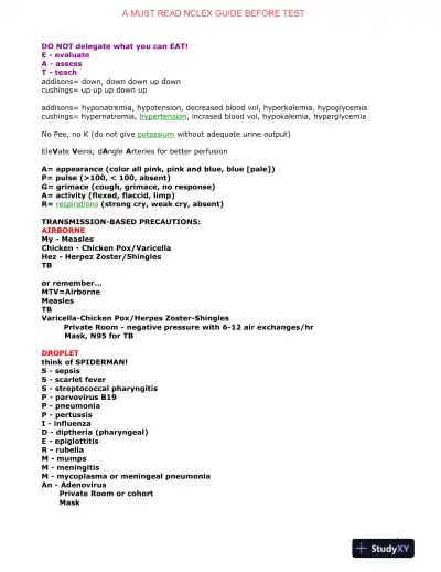 2023 NCLEX Child Care Preparation Test Study Guide With Answers (394 Solved Questions) - Page 1 preview image