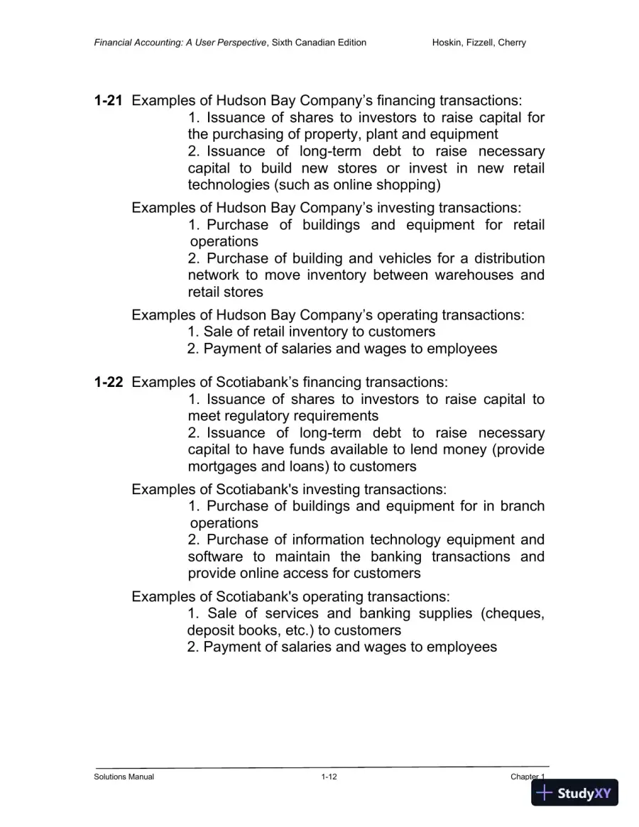 Financial Accounting: A User Perspective , 6th Canadian Edition Solution Manual, page 13