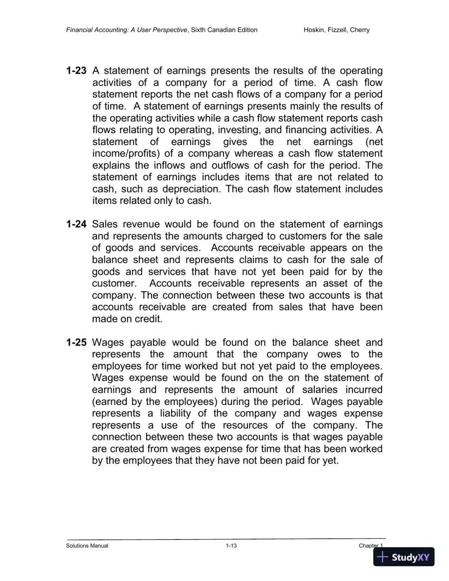 Financial Accounting: A User Perspective , 6th Canadian Edition Solution Manual, page 14
