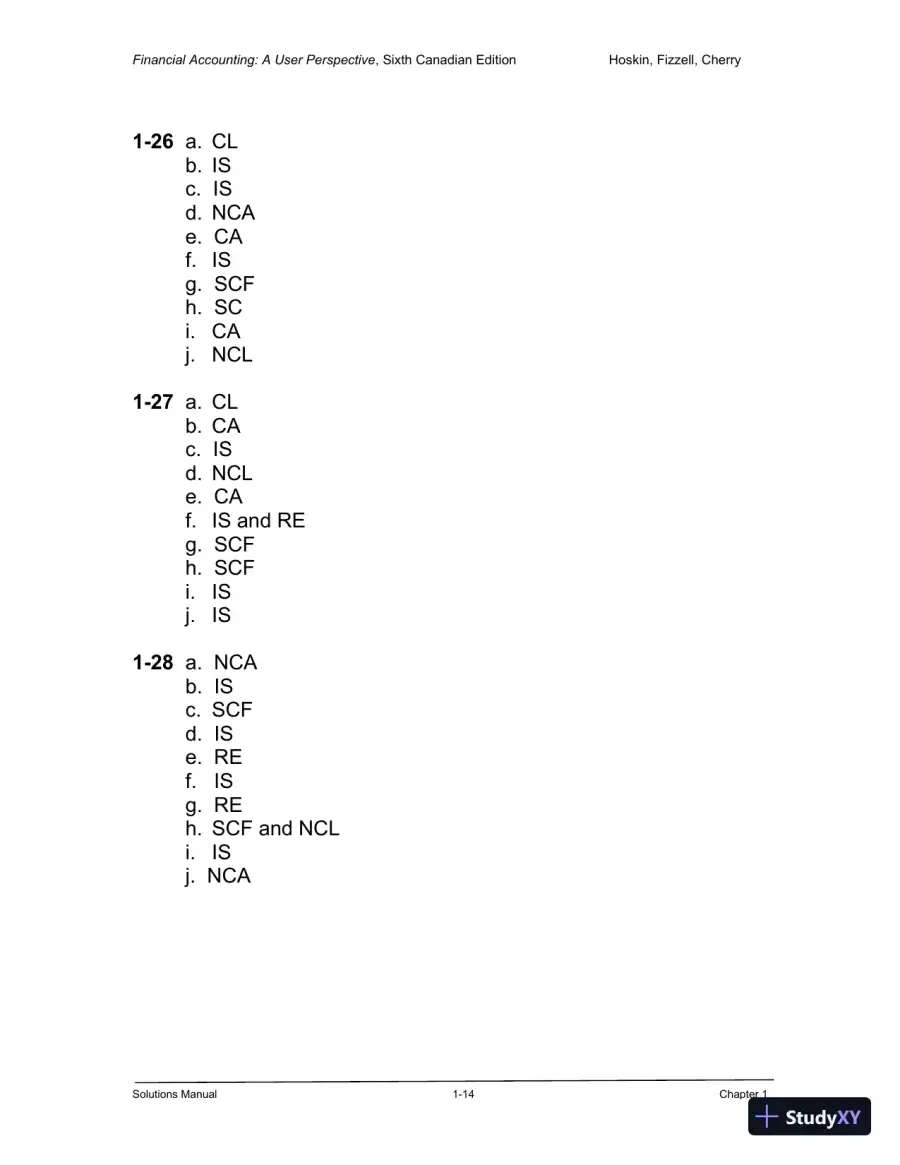Financial Accounting: A User Perspective , 6th Canadian Edition Solution Manual, page 15