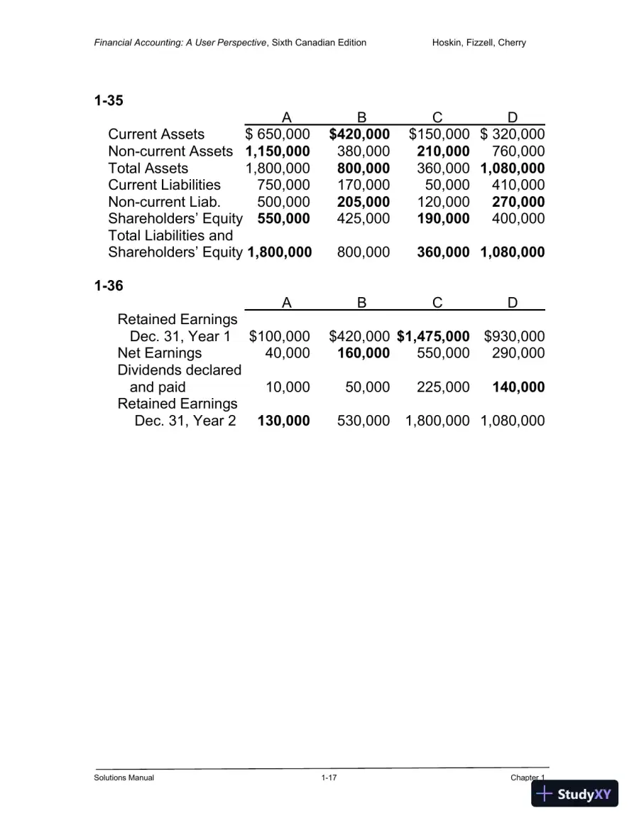 Financial Accounting: A User Perspective , 6th Canadian Edition Solution Manual, page 18