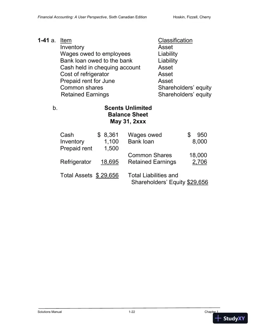 Financial Accounting: A User Perspective , 6th Canadian Edition Solution Manual, page 23