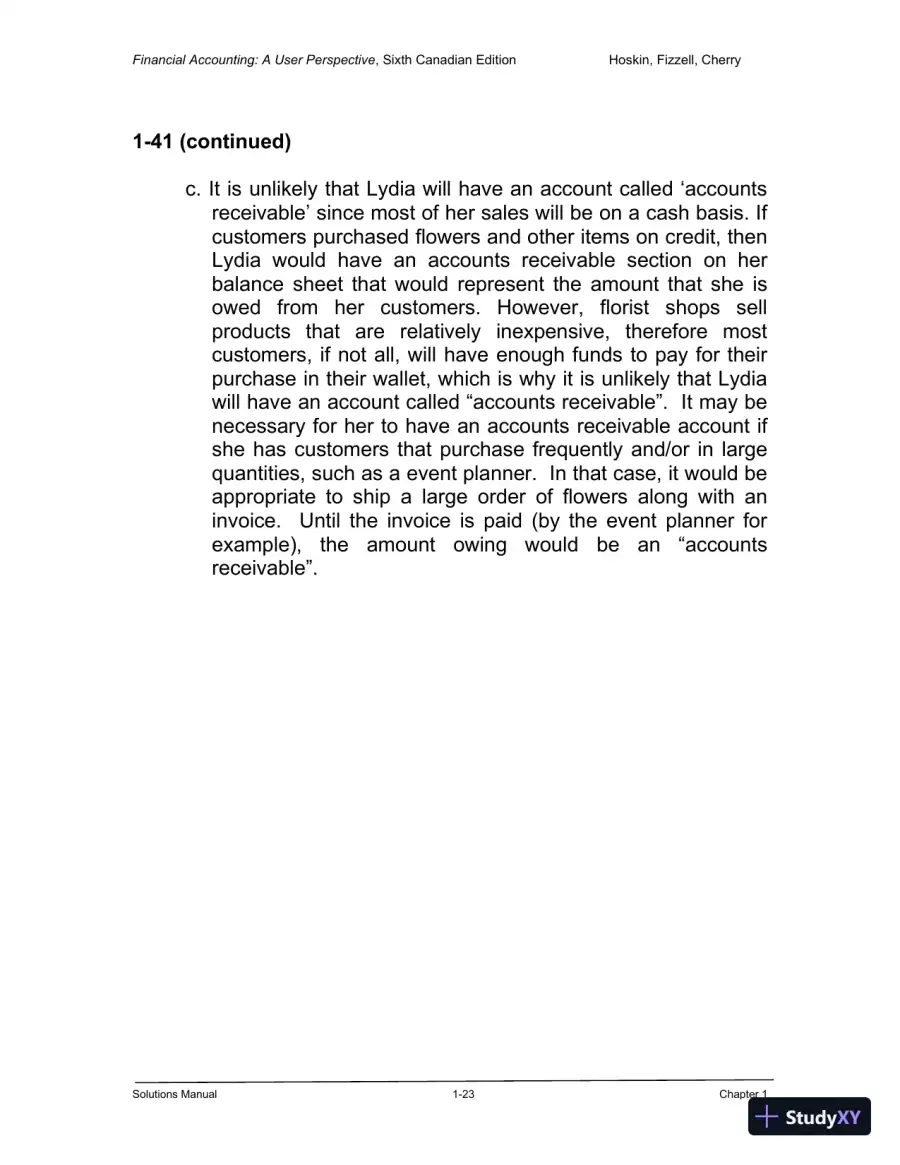 Financial Accounting: A User Perspective , 6th Canadian Edition Solution Manual, page 24