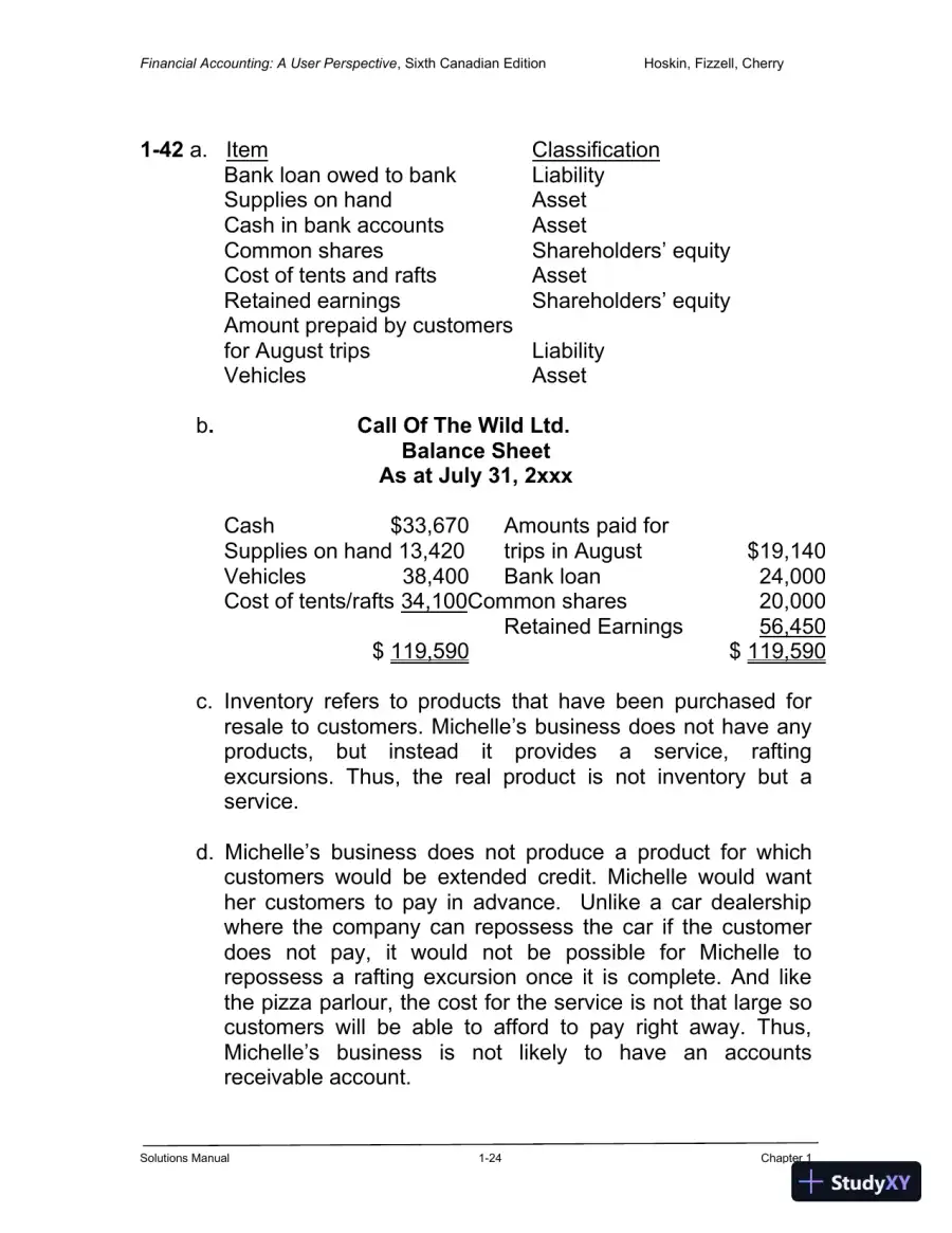 Financial Accounting: A User Perspective , 6th Canadian Edition Solution Manual, page 25