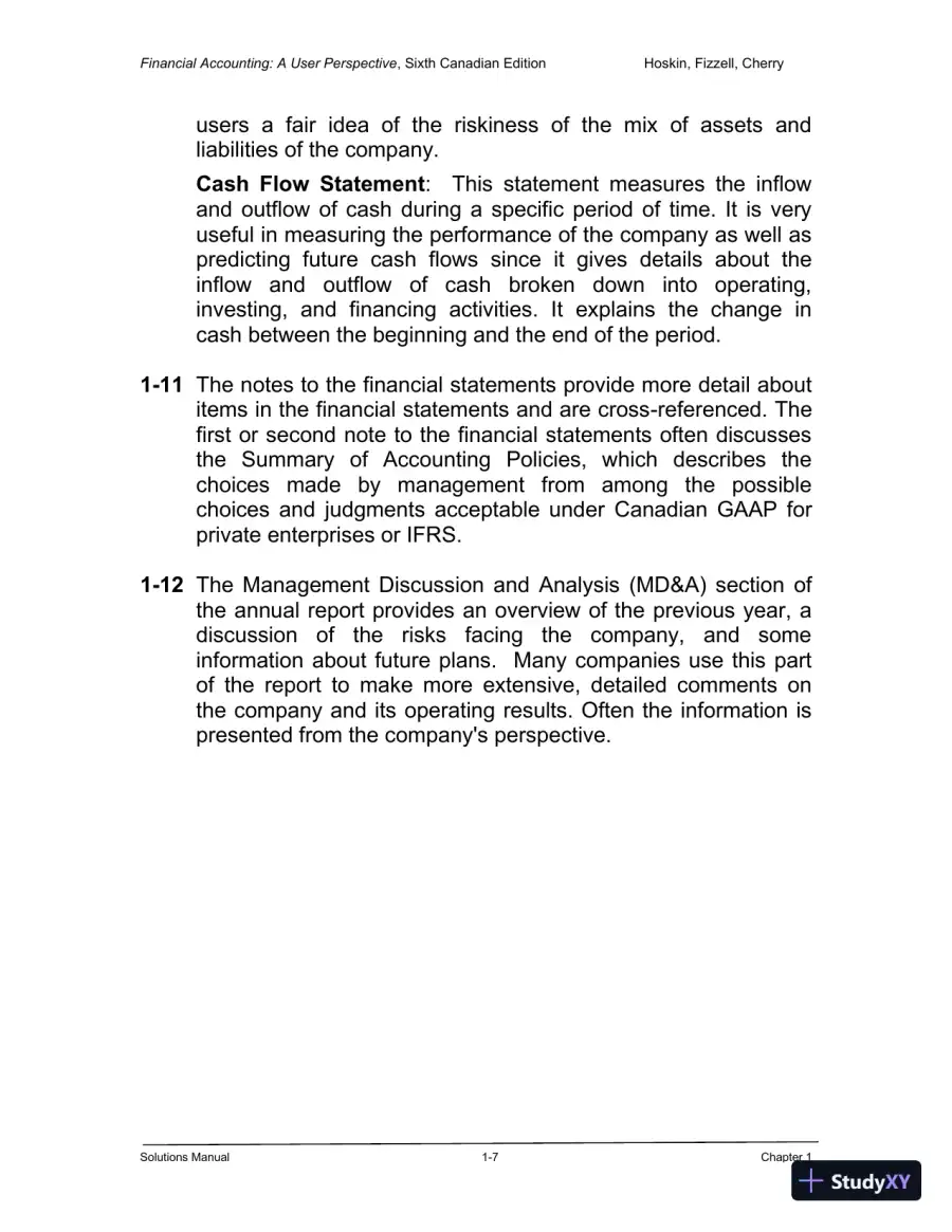 Financial Accounting: A User Perspective , 6th Canadian Edition Solution Manual, page 8