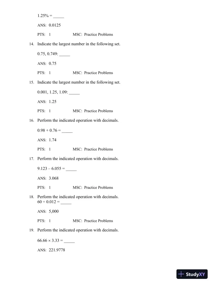 Calculate with Confidence 7th Edition Test Bank, page 13