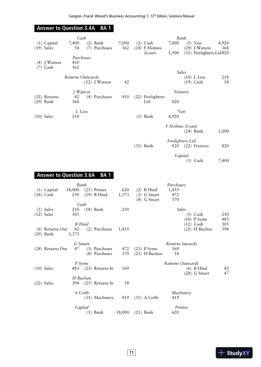 Solution Manual for Frank Wood's Business Accounting , 13th Edition, page 11