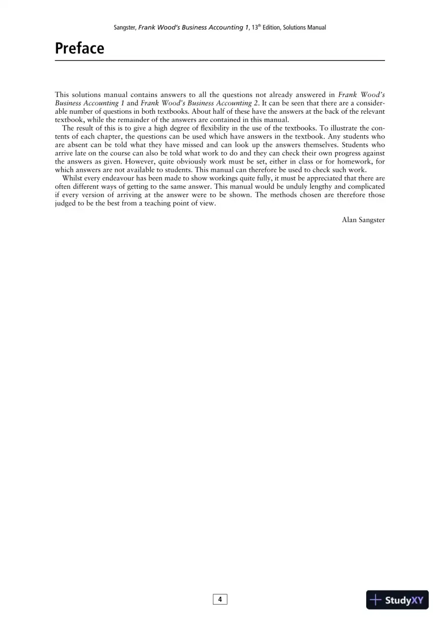 Solution Manual for Frank Wood's Business Accounting , 13th Edition, page 4