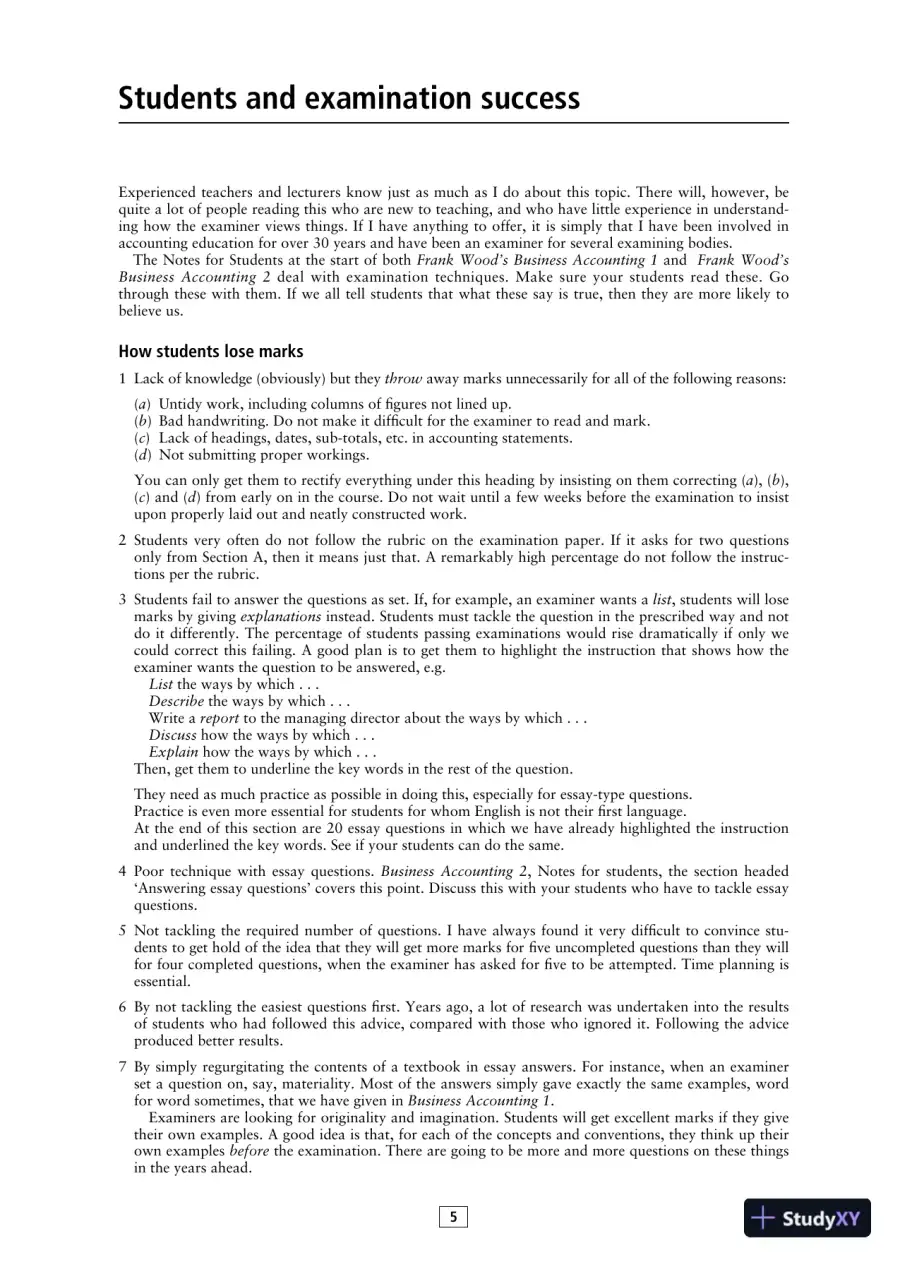 Solution Manual for Frank Wood's Business Accounting , 13th Edition, page 5