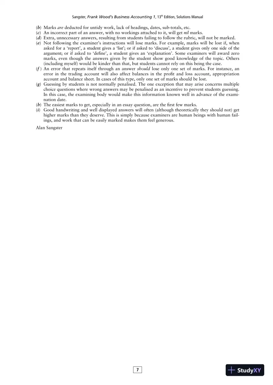 Solution Manual for Frank Wood's Business Accounting , 13th Edition, page 7