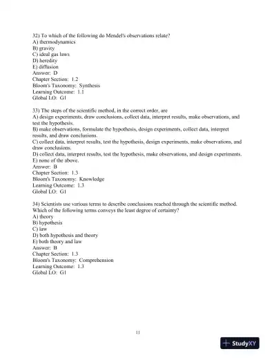 Test Bank For Becker's World of the Cell, 9th Edition - Page 12 preview image