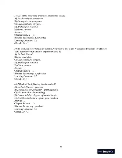 Test Bank For Becker's World of the Cell, 9th Edition - Page 14 preview image