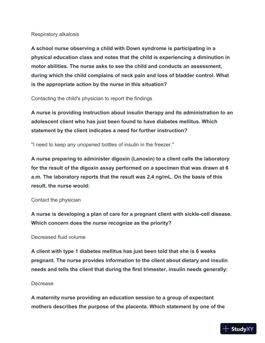 2024-2025 NCLEX Comprehensive Review Study Guide with Answers (261 Solved Questions), page 14