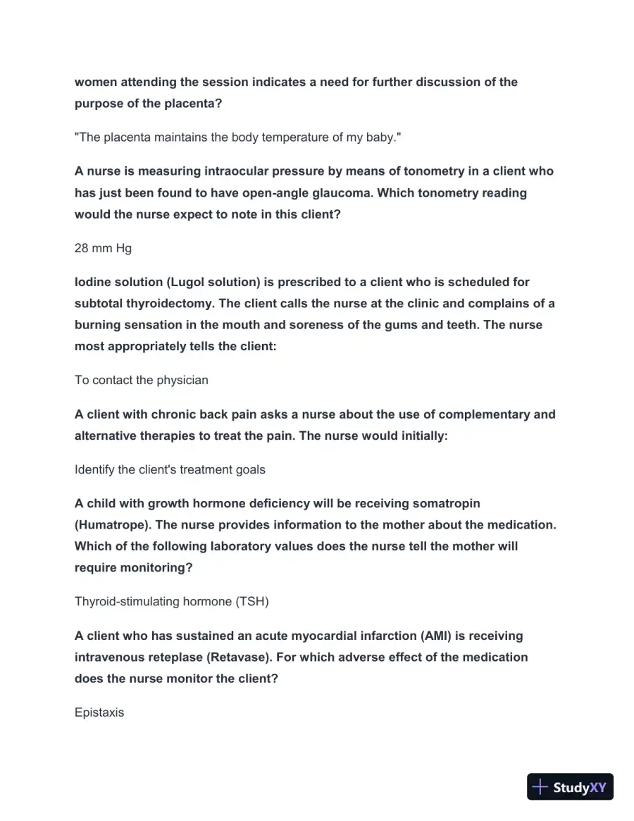 2024-2025 NCLEX Comprehensive Review Study Guide with Answers (261 Solved Questions), page 15