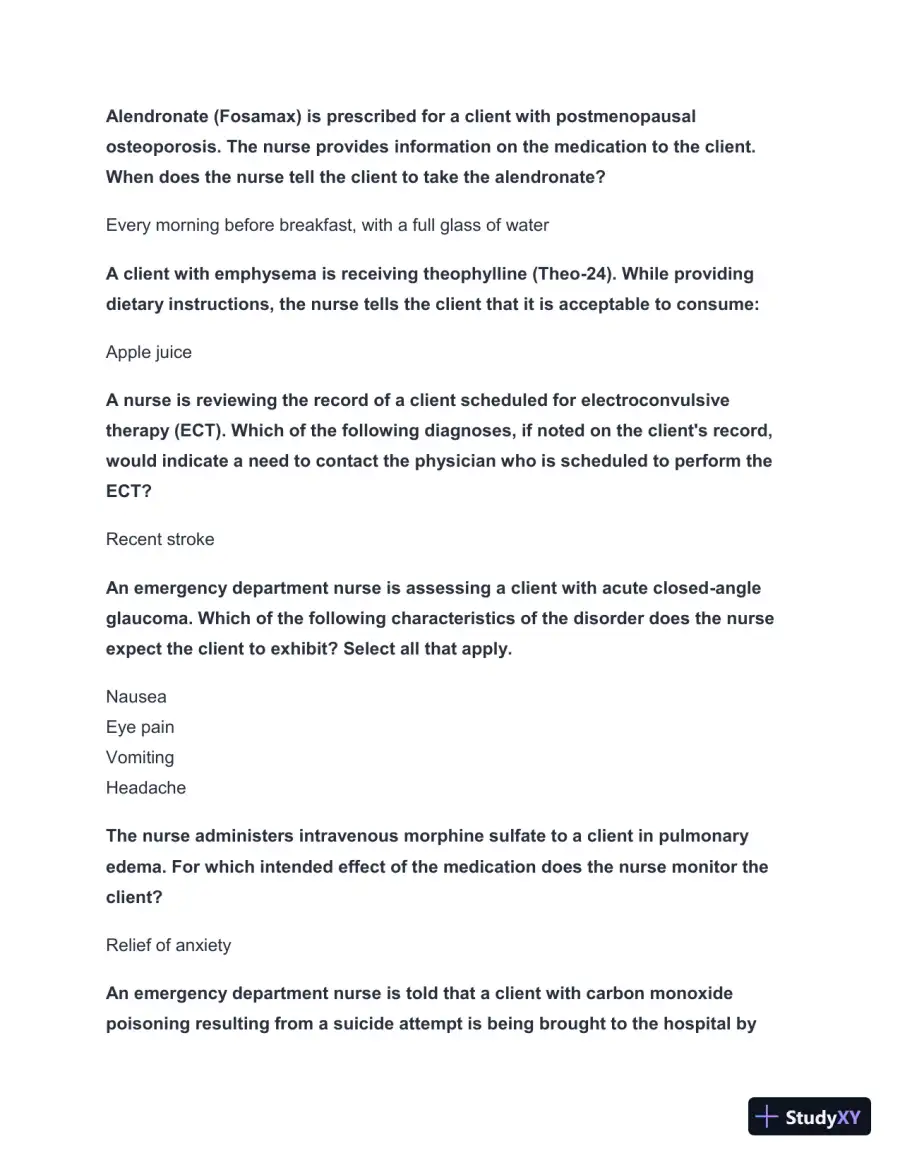 2024-2025 NCLEX Comprehensive Review Study Guide with Answers (261 Solved Questions), page 3