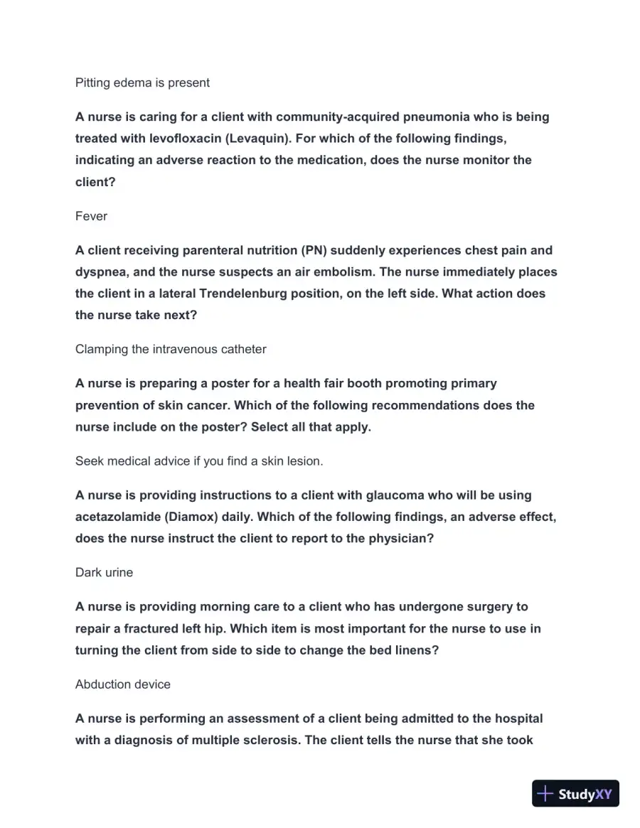 2024-2025 NCLEX Comprehensive Review Study Guide with Answers (261 Solved Questions), page 6