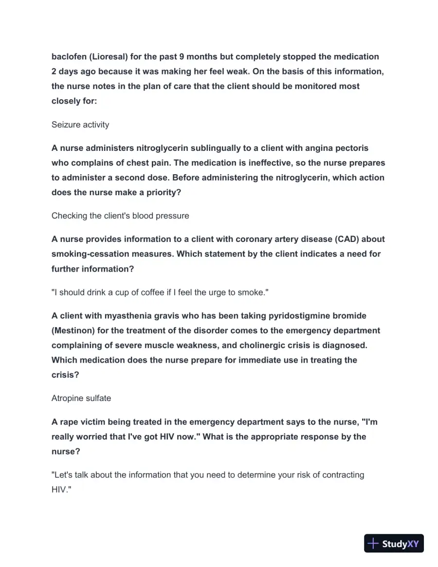 2024-2025 NCLEX Comprehensive Review Study Guide with Answers (261 Solved Questions), page 7