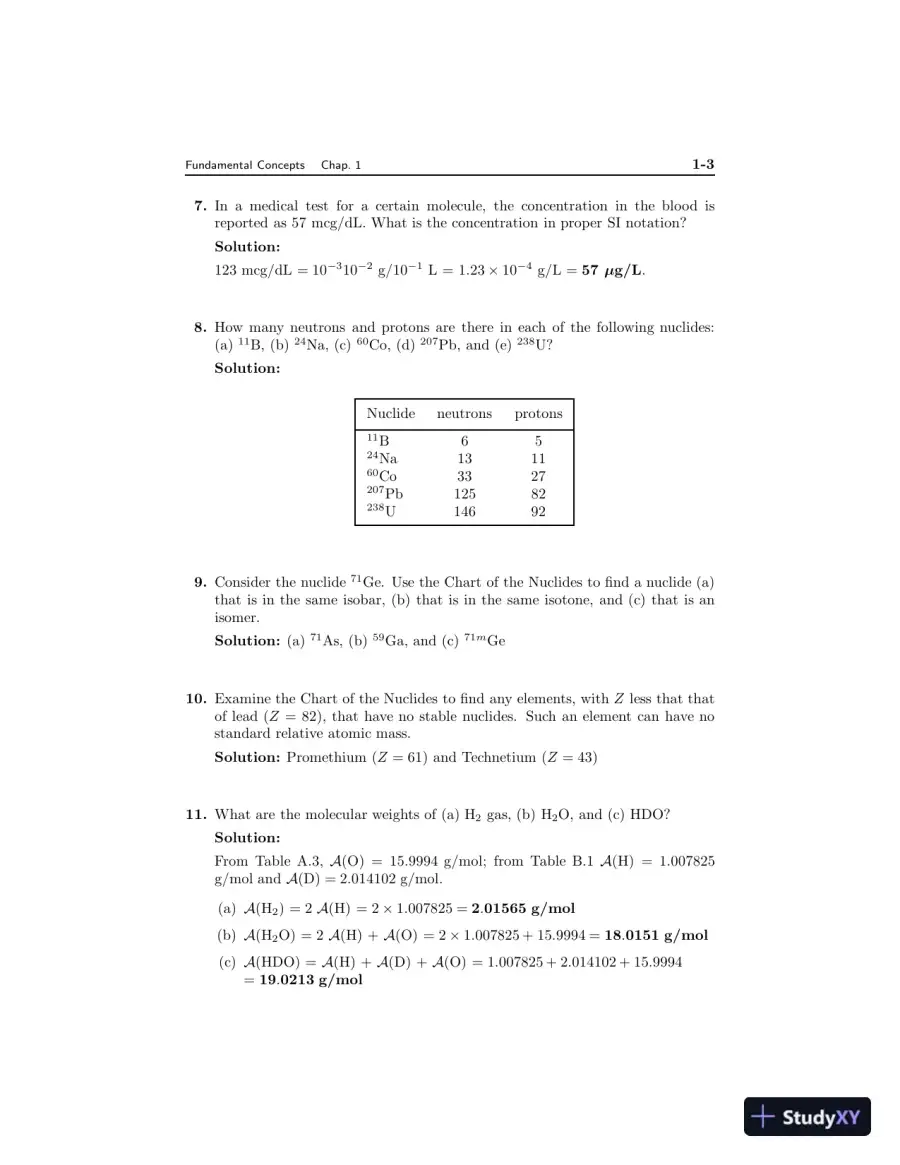 Solution Manual for Fundamentals of Nuclear Science and Engineering, 3rd Edition, page 5