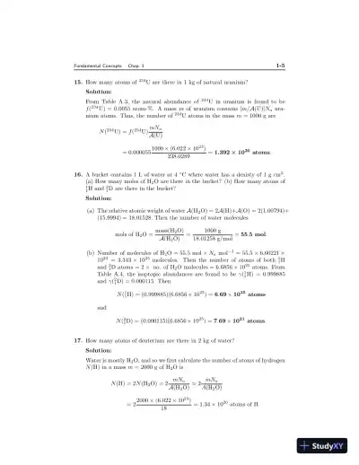 Solution Manual for Fundamentals of Nuclear Science and Engineering, 3rd Edition - Page 7 preview image