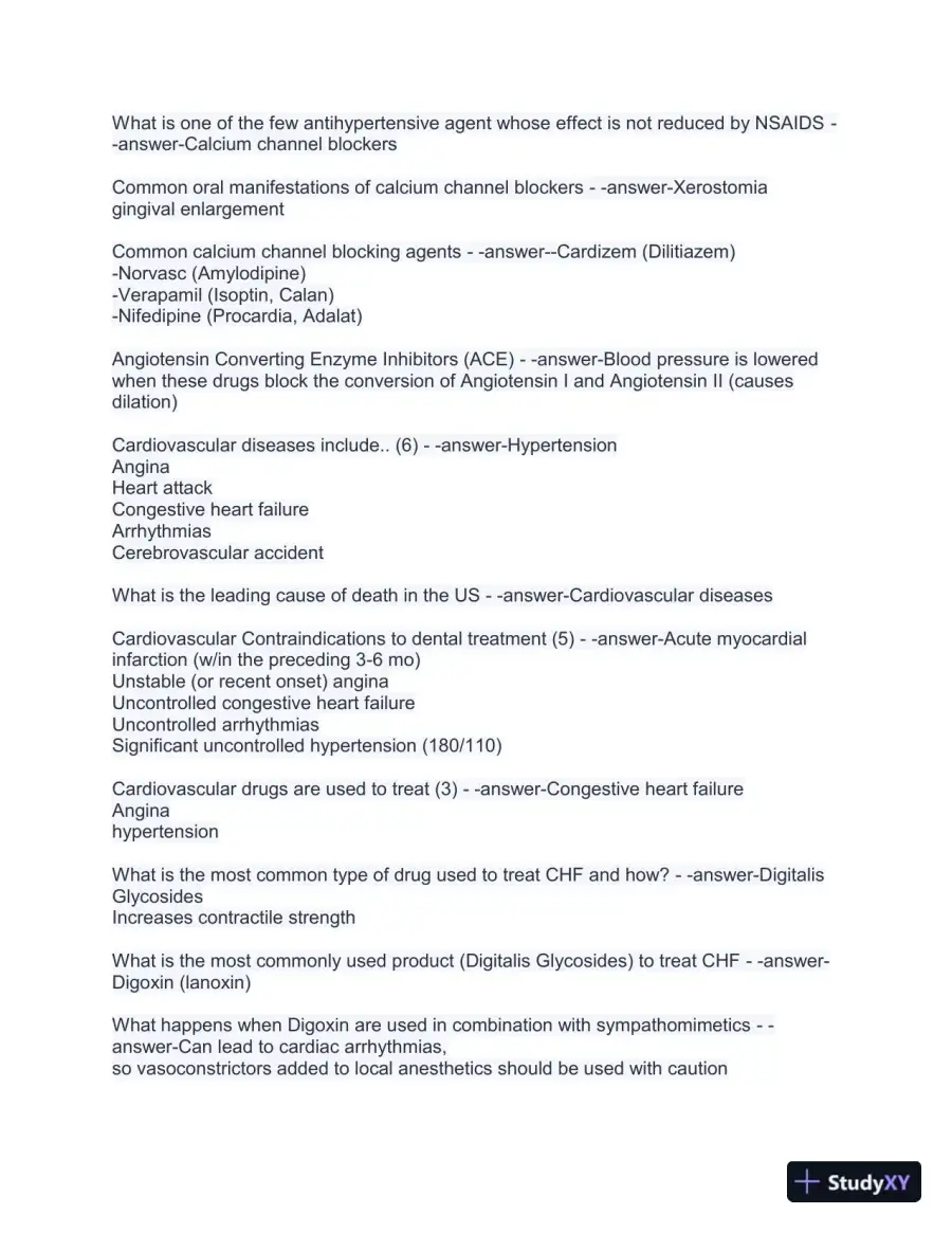 New Portage Learning NURS251 Pharmacology Module 4 with Answers (85 Solved Questions), page 3