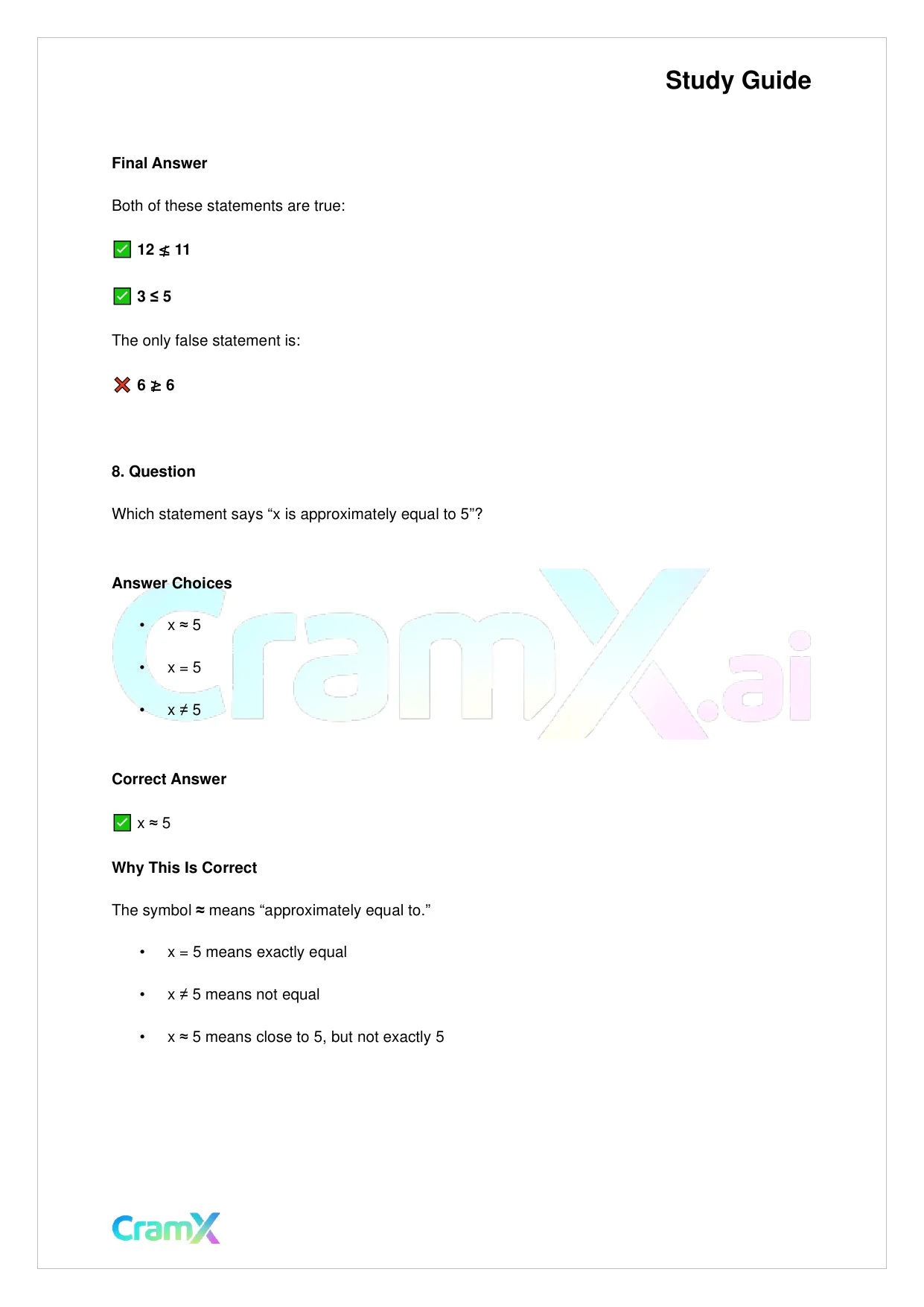 Basic Math and Pre-Algebra - Preliminaries - Page 10 preview image