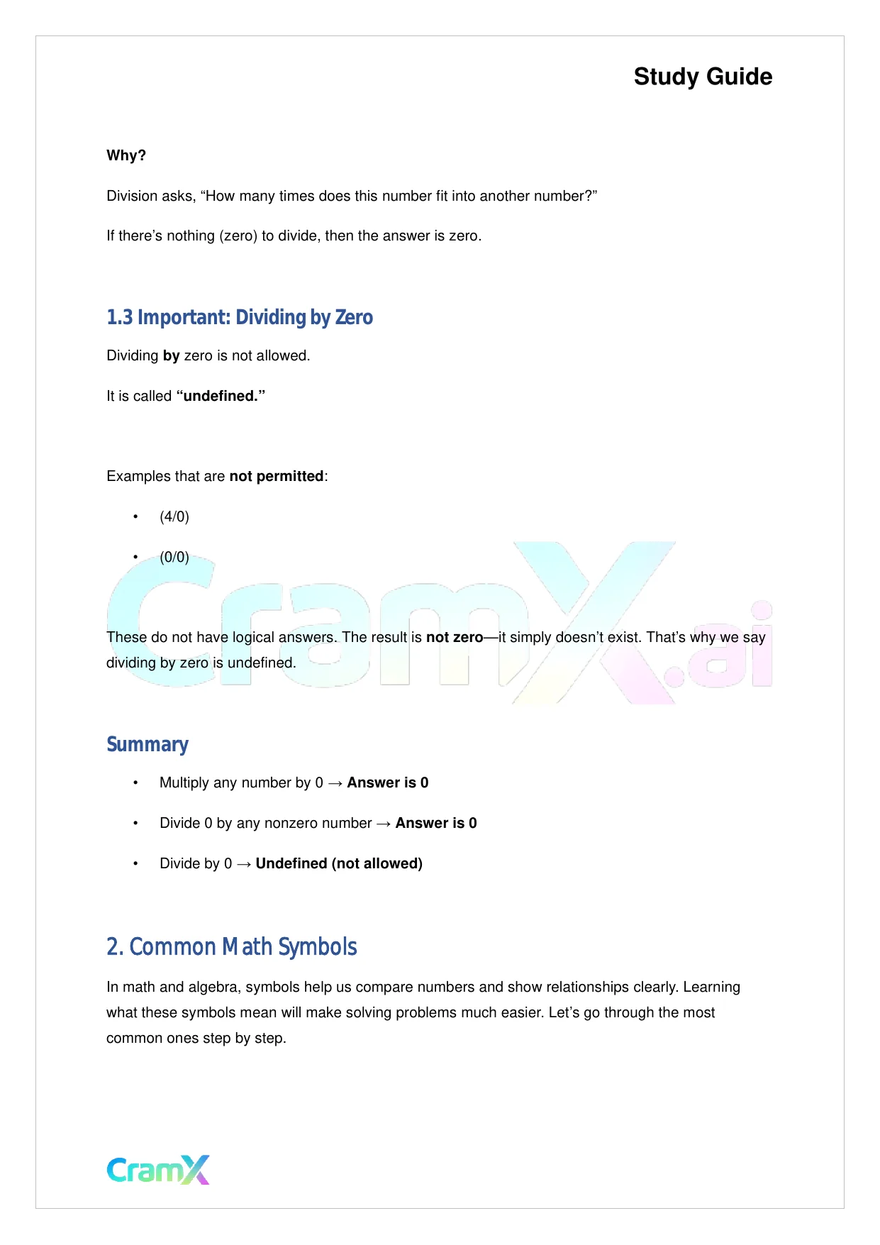 Basic Math and Pre-Algebra - Preliminaries - Page 2 preview image