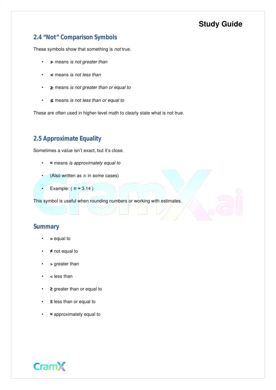 Basic Math and Pre-Algebra - Preliminaries, page 4