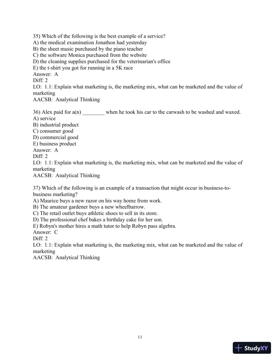 Test Bank for Marketing: Real People, Real Choices , 9th Edition, page 12