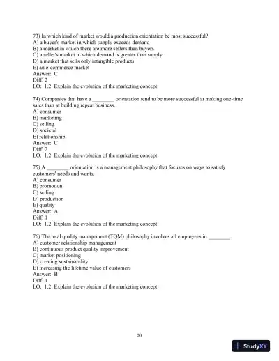 Test Bank for Marketing: Real People, Real Choices , 9th Edition - Page 21 preview image