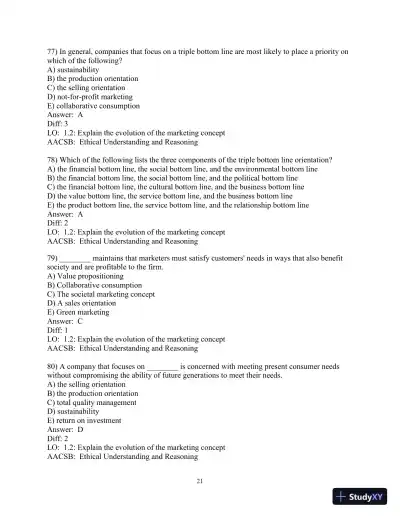 Test Bank for Marketing: Real People, Real Choices , 9th Edition - Page 22 preview image