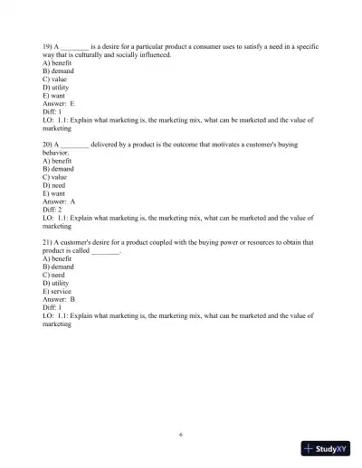 Test Bank for Marketing: Real People, Real Choices , 9th Edition - Page 7 preview image