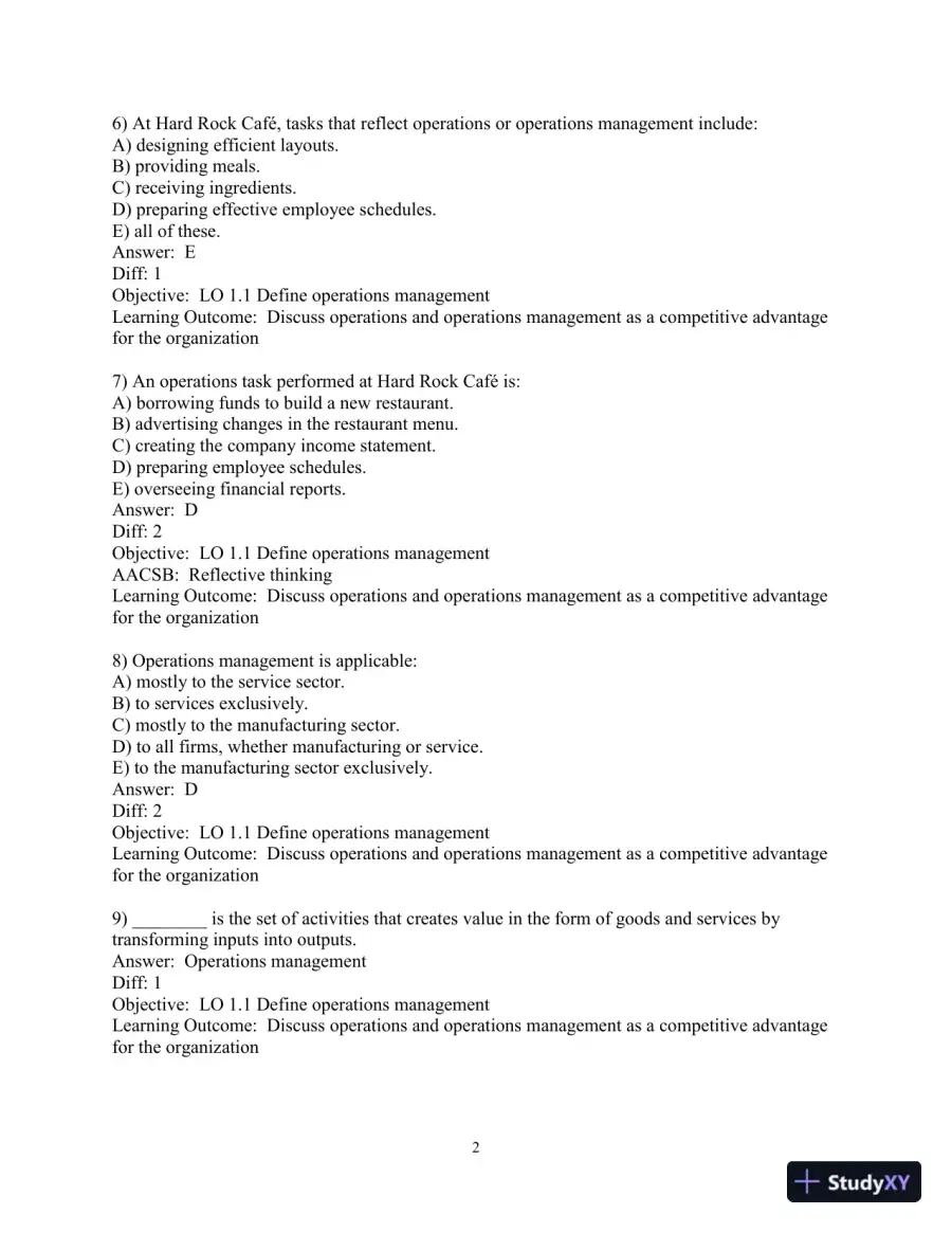 Test Bank For Operations Management: Sustainability and Supply Chain Management, 13th Edition, page 4