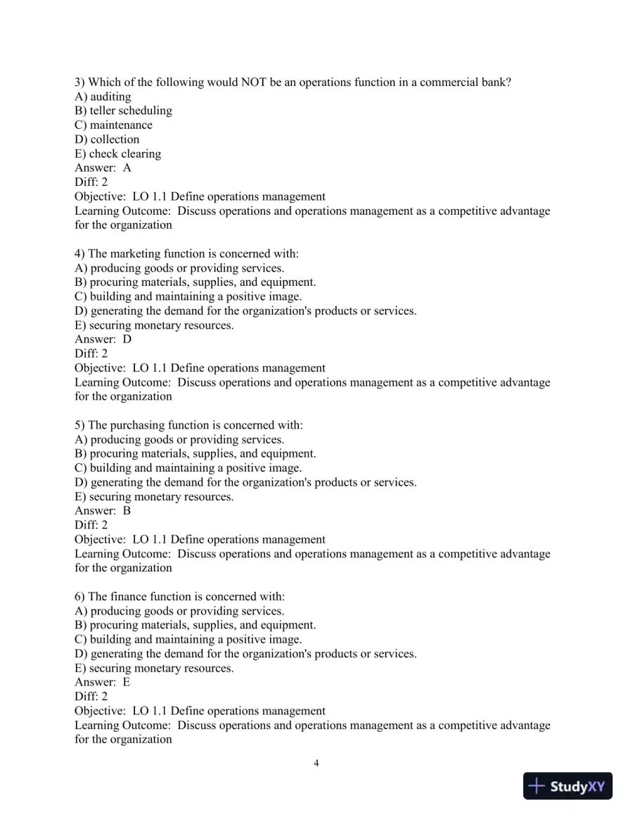 Test Bank For Operations Management: Sustainability and Supply Chain Management, 13th Edition, page 6