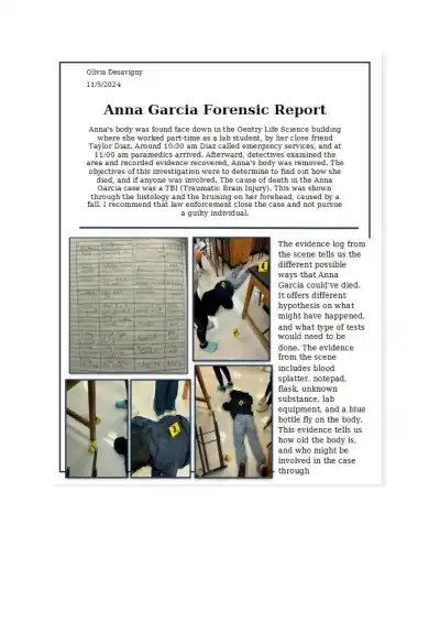 Anna Garcia Forensic Report - Page 1 preview image