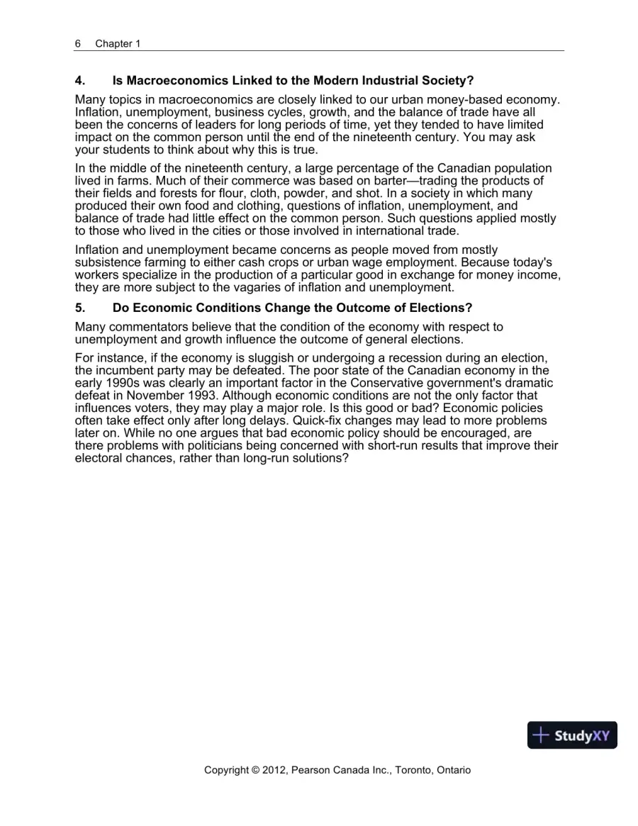 Macroeconomics, Sixth Canadian Edition Solution Manual, page 11