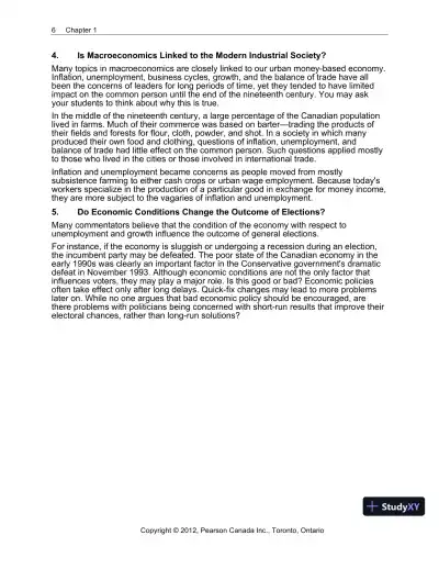 Macroeconomics, Sixth Canadian Edition Solution Manual - Page 11 preview image