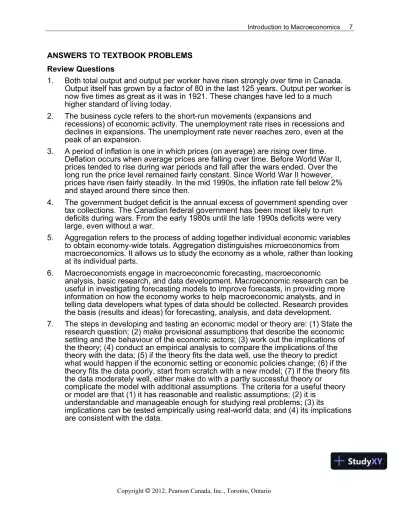 Macroeconomics, Sixth Canadian Edition Solution Manual - Page 12 preview image