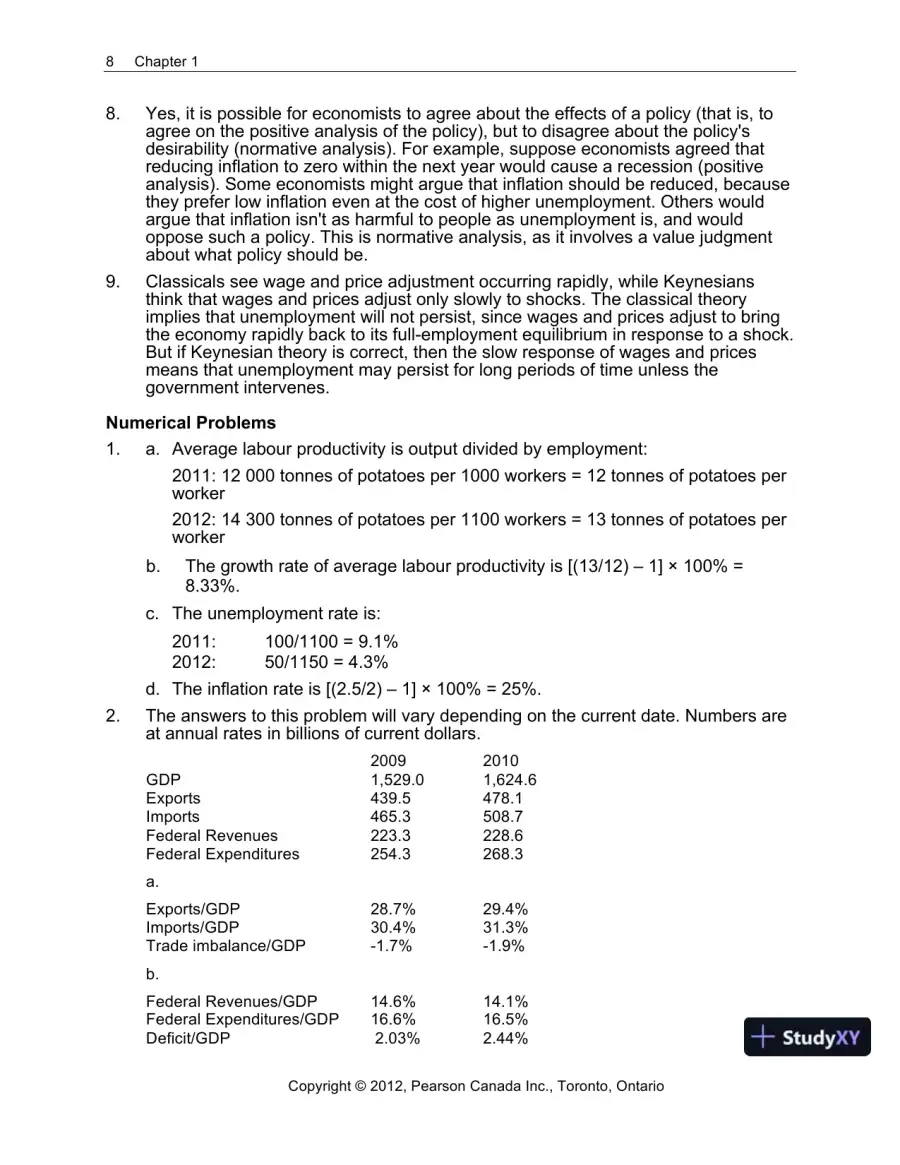 Macroeconomics, Sixth Canadian Edition Solution Manual, page 13